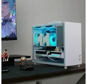 Gintol A600 micro atx case/mini itx case computer case small chassis , portable, side-transparent glass, supports ATX power supply, 328mm graphics card length limit, desktop computer pc case shell Gintol A600 micro atx case/mini itx case computer case small chassis , portable, side-transparent glass, supports ATX power supply, 328mm graphics card length limit, desktop computer pc case shell