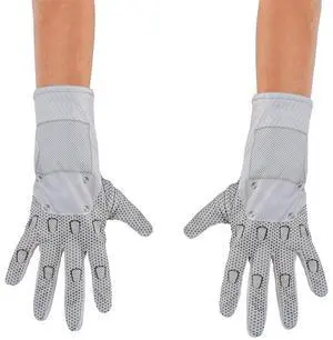 Storm Shadow Gloves Costume Accessories, Official GI Joe Costume Wear for Kids, Children's Size Gloves White