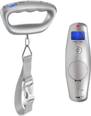 Smart Weigh Digital Portable Luggage Scale, 50kg /110lbs Capacity, with EZ Grip Handle, Travel Hanging Scale w/Strap, Bag Weight Gadget w/Tare Function for Suitcases