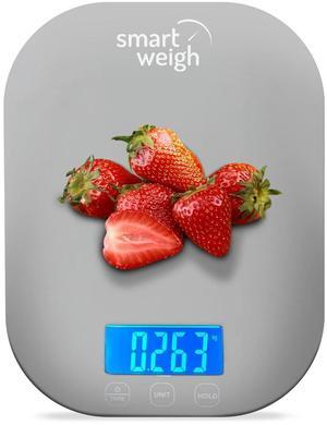 Smart Weigh Small Gray Food Scales for Kitchen Weight Loss Calorie Scale, Baking Kitchen Scales Digital Weight Grams and Ounces, Weight Watchers Scale for Food, Cooking, Bread