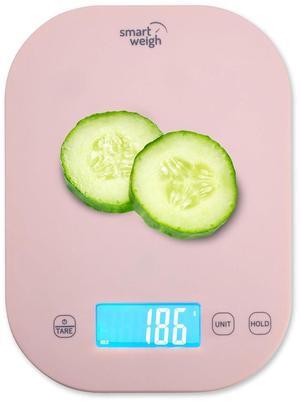 Smart Weigh Small Pink Food Scales for Kitchen Weight Loss Calorie Scale, Baking Kitchen Scales Digital Weight Grams and Ounces, Weight Watchers Scale for Food, Cooking, Bread