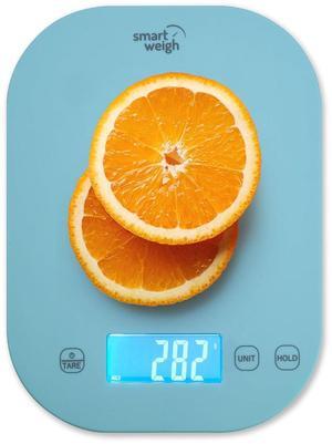 Smart Weigh Small Blue Food Scales for Kitchen Weight Loss Calorie Scale, Baking Kitchen Scales Digital Weight Grams and Ounces, Weight Watchers Scale for Food, Cooking, Bread