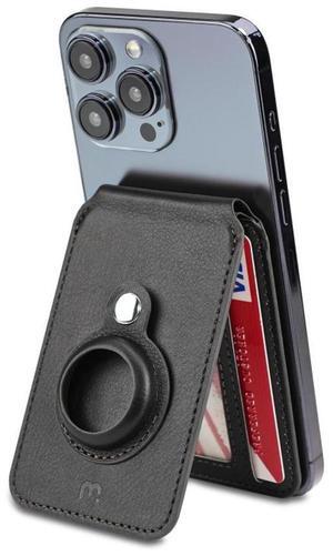 MYBAT PRO Magsafe Wallet with AirTag Holder, Mens Magnetic Phone Wallet Card Holder with Kickstand for iPhone 16 Pro Max/15 Pro/14 Plus/13/12 Series, RFID Blocking, Fit 3 Cards, Black