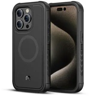 MYBAT PRO Maverick Series Rogue Edition MagSafe Case for iPhone 15 Pro Max (6.7) Heavy Duty Protection Black