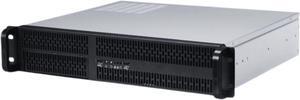 RACKOWL 2U Server Case/ Rackmount Server Chassis, 4x 3.5"/2.5" HDD Bay, 1x 5.25" Device, Micro-ATX Motherboard Support ; Fans: Rear 2x 80mm, Size: 16.9"x3.5"x15.0"