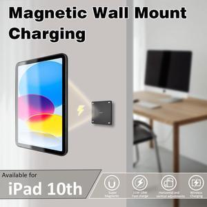 Zilvex Magnetic Wall Mount with Charging Case A8 for iPad (10th Generation) 10.9-Inch. 100-250V AC 18W Quick Charge, Strong Magnets, EMONITA