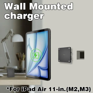 Zilvex iPad Air 11 Inch M2,M3 Magnetic Tablet Wall Mount AC Wireless Charging Dock for Smart Home and Office fast charging Zilvex iPad Air 11 Inch M2,M3 Magnetic Tablet Wall Mount AC Wireless Charging Dock for Smart Home and Office fast charging