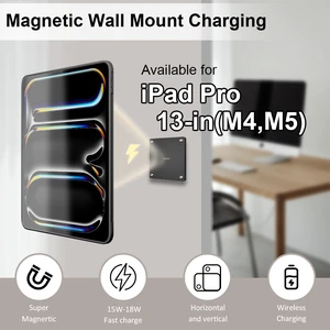Zilvex iPad Pro 13inch M4,M5 Wall Mount Charging Station AC Magnetic Wireless Dock for Home and Commercial Applications Zilvex iPad Pro 13inch M4,M5 Wall Mount Charging Station AC Magnetic Wireless Dock for Home and Commercial Applications