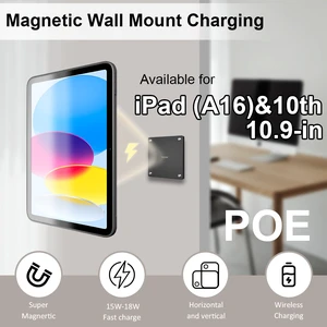 Zilvex iPad A16 10.9 Inch PoE Wall Mount Charger, Magnetic Tablet Charging Dock with Ethernet Power and 86x86 Mounting Zilvex iPad A16 10.9 Inch PoE Wall Mount Charger, Magnetic Tablet Charging Dock with Ethernet Power and 86x86 Mounting