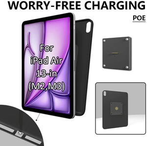 Zilvex iPad Air 13Inch M2,M3 PoE Wall Mount Charger, Magnetic Tablet Charging Dock with Ethernet Power and 86x86 Mounting Zilvex iPad Air 13Inch M2,M3 PoE Wall Mount Charger, Magnetic Tablet Charging Dock with Ethernet Power and 86x86 Mounting
