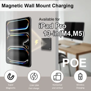 Zilvex iPad Pro 13Inch M4,M5 86x86 PoE Wall Charging Dock, Magnetic Tablet Holder with Integrated Ethernet Power Zilvex iPad Pro 13Inch M4,M5 86x86 PoE Wall Charging Dock, Magnetic Tablet Holder with Integrated Ethernet Power