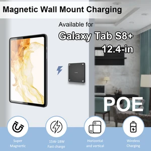 Zilvex Samsung Galaxy Tab S8 Plus 12.4 Inch Magnetic Wall Charging Station, Hardwired AC Tablet Dock Zilvex Samsung Galaxy Tab S8 Plus 12.4 Inch Magnetic Wall Charging Station, Hardwired AC Tablet Dock