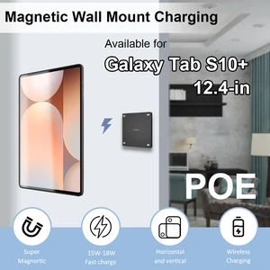 Zilvex Samsung Galaxy Tab S10 Plus 12.4 Inch Smart Home PoE Wall Mount, Magnetic Charging Dock with Ethernet Power Zilvex Samsung Galaxy Tab S10 Plus 12.4 Inch Smart Home PoE Wall Mount, Magnetic Charging Dock with Ethernet Power