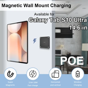 Zilvex Samsung Galaxy Tab S10 Ultra 14.6 Inch PoE Wall Mount Charger, Magnetic Tablet Dock with Ethernet Power Zilvex Samsung Galaxy Tab S10 Ultra 14.6 Inch PoE Wall Mount Charger, Magnetic Tablet Dock with Ethernet Power