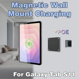 Zilvex Samsung Galaxy Tab S11 11 Inch Commercial PoE Wall Mount with Charging, Magnetic Dock for Restaurant POS Zilvex Samsung Galaxy Tab S11 11 Inch Commercial PoE Wall Mount with Charging, Magnetic Dock for Restaurant POS