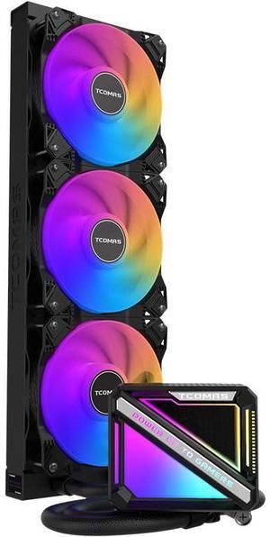 TCOMAS LE200 360mm Radiator Liquid Cooler  High-Performance ARGB Water Cooling System, PWM-Controlled Fans, Supports Intel LGA1700 and AMD AM5/AM4