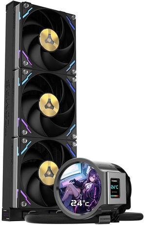 TCOMAS LX800PRO Liquid CPU Cooler  360mm Radiator, Magnetic Connection, LCD Display, High-Performance ARGB PWM Fans for Intel LGA1851/1700 and AMD AM5/AM4