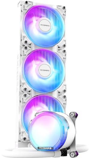 TCOMAS LE100 360mm AIO Cooler ARGB Fan Intel LGA 1851/1700/1200/115X AMD AM5/AM4 (white, 360mm)