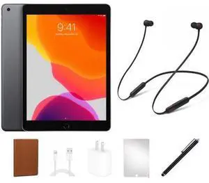 Apple  iPad 7 (2019) Beats Flex BUNDLE SET - 32GB - Space Grey - WiFi - 10.2 Inch - Excellent (Grade A)