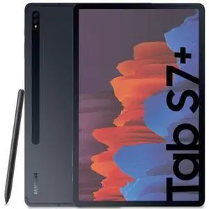 Samsung Galaxy Tab S7+ (2020) (without S Pen) 12.4-inch - 128GB - Mystic Black - Cellular + WiFi - 12.4 Inch - Premium