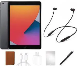Apple  iPad 8 (2020) Beats Flex BUNDLE SET - 32GB - Space Grey - WiFi - 10.2 Inch - Excellent (Grade A)