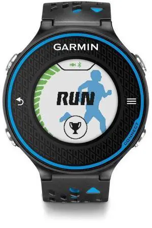 Garmin  Forerunner 620 GPS Smartwatch - 25.4mm - Black/Blue - Polymer - Black/Blue - Silicone Band - Silicone - Acceptable (Grade C)