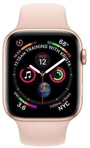 Apple  Watch Series 4 - 16GB - Gold-Aluminum-Sport Band-Pink Sand - GPS - 40mm - Gold - Aluminum - Pink Sand - Sport Band - Rubber - Premium