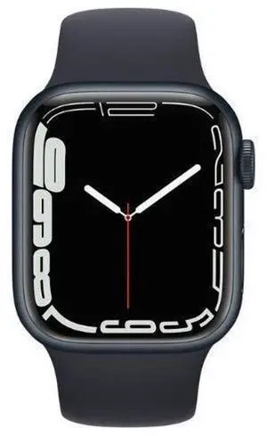 Apple  Watch Series 7 - 32GB - GPS - 41mm - Midnight - Aluminum - Midnight - Sport Band - Rubber - Premium