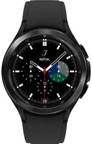 Samsung  Galaxy Watch4 - 16GB - Bluetooth - 46mm - Black - Classic (Stainless Steel) - Black - Sport Band - Fluoroelastomer - Premium