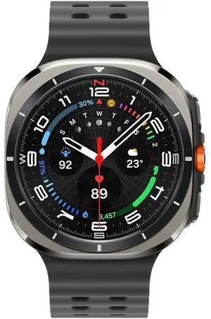 Samsung Galaxy Watch Ultra - 32GB - 47mm - Titanium Silver - Titanium - Dark Grey - Marine Band - Silicone - Excellent (Grade A)