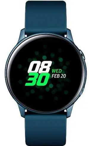 Samsung  Galaxy Watch Active - 4GB - Green-Aluminum-Fluoroelastomer Strap-Green - 40mm - Green - Aluminum - Green - Fluoroelastomer Strap - Fluoroelastomer - Acceptable (Grade C)