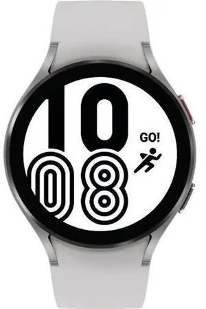 Samsung  Galaxy Watch4 - 16GB - Bluetooth - 44mm - Silver - Aluminum - Silver - Sport Band - Fluoroelastomer - Premium