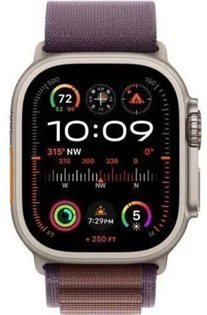 Apple  Watch Ultra 2 - 64GB - Cellular + GPS - 49mm - Titanium - Titanium - Indigo - Alpine Loop Band - Large Size - Textile - Good (Grade B)