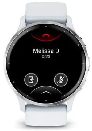 Garmin  Venu 3 Smartwatch - 8GB - 45mm - Silver - Fiber-reinforced Polymer - Whitestone - Quick Release Band - Silicone - Premium (Refreshed)
