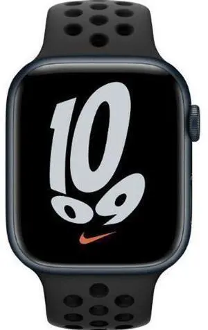 Apple  Watch Series 7 - 32GB - GPS - 41mm - Midnight - Nike (Aluminum) - Anthracite/Black - Nike Sport Band - Rubber - Good (Grade B)