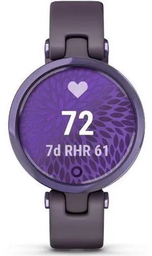 Garmin  Lily Sport Smartwatch - Midnight Orchid - Fiber-reinforced Polymer - Deep Orchid - Silicone Strap - Silicone - Acceptable (Grade C)