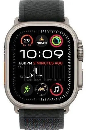 Apple  Watch Ultra 2 - 64GB - Cellular + GPS - 49mm - Titanium - Titanium - Black - Alpine Loop Band - One Size - Textile - Excellent (Grade A)