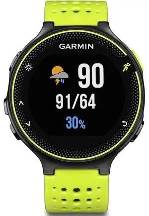 Garmin  Forerunner 230 Smartwatch - 31.1mm - Black/Yellow - Glass - Yellow Force - Silicone Strap - Silicone - Acceptable (Grade C)