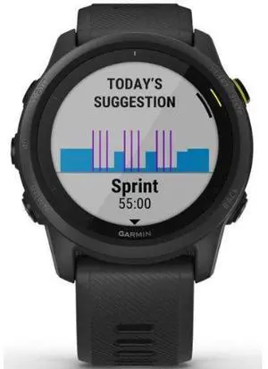Garmin  Forerunner 745 Smartwatch - 30.4mm - Black - Fiber-reinforced Polymer - Black - Silicone Strap - Silicone - Excellent (Grade A)