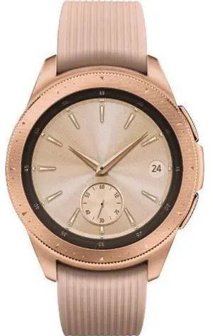 Samsung  Galaxy Watch - 4GB - Bluetooth + LTE - 42mm - Rose Gold - Stainless Steel - Pink Beige - Silicone Strap - Silicone - Premium