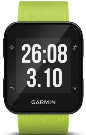 Garmin  Forerunner 35 Smartwatch - Slate Gray - Stainless Steel - Limelight - Silicone Band - Silicone - Excellent (Grade A)