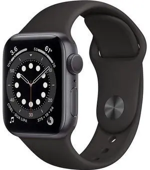 Apple  Watch Series 6 - 32GB - Cellular + GPS - 40mm - Space Grey - Titanium - Black - Sport Band - Rubber - Acceptable (Grade C)