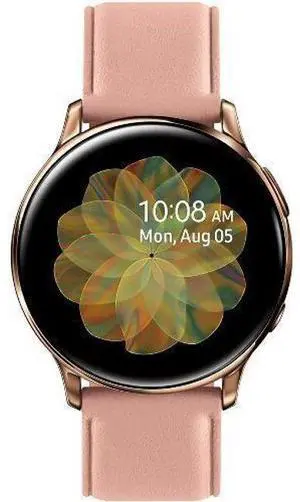Samsung  Galaxy Watch Active2 - 4GB - Gold-Stainless Steel-Leather Strap-Pink - Bluetooth + LTE - 40mm - Gold - Stainless Steel - Pink - Leather Strap - Leather - Excellent (Grade A)