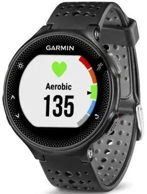Garmin  Forerunner 235 Smartwatch - Black-Polymer-Silicone-Grey - 31.1mm - Black - Polymer - Grey - Silicone - Silicone - Acceptable (Grade C)