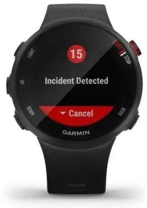 Garmin  Forerunner 45S Smartwatch - 39mm - Black - Fiber-Reinforced Polymer - Black - Silicone Strap - Silicone - Excellent (Grade A)