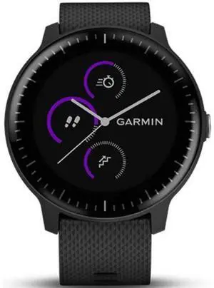 Garmin  Vivoactive 3 Music Smartwatch - Black - Polymer - Black - Silicone - Silicone Band - Excellent (Grade A)