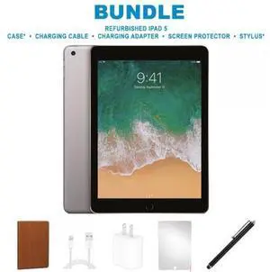 Apple  iPad 5 (2017) BUNDLE SET - 32GB - Space Grey - WiFi - 9.7 Inch - Excellent (Grade A)