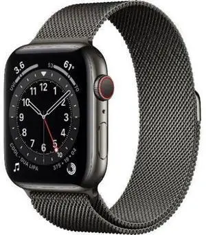 Apple  Watch Series 6 - 32GB - Cellular + GPS - 40mm - Graphite - Stainless Steel - Graphite - Milanese Loop Band - Stainless Steel - Premium