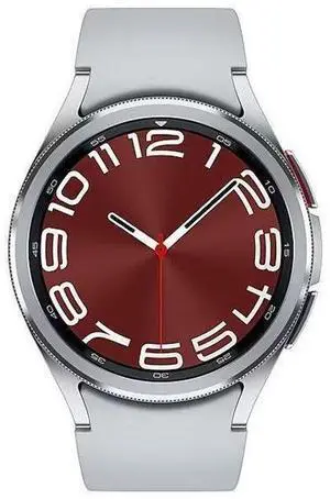 Samsung  Galaxy Watch6 - 16GB - Bluetooth - 43mm - Silver - Classic (Stainless Steel) - Silver - Sports Band - Fluoroelastomer - Excellent (Grade A)