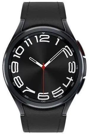 Samsung  Galaxy Watch6 - 16GB - Bluetooth - 47mm - Black - Classic (Stainless Steel) - Black - Sports Band - Fluoroelastomer - Excellent (Grade A)